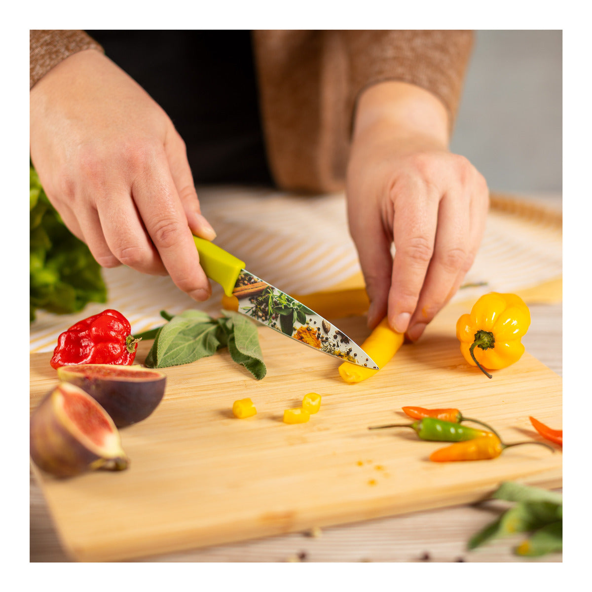 Grünes Colori® Rüstmesser Kräuter