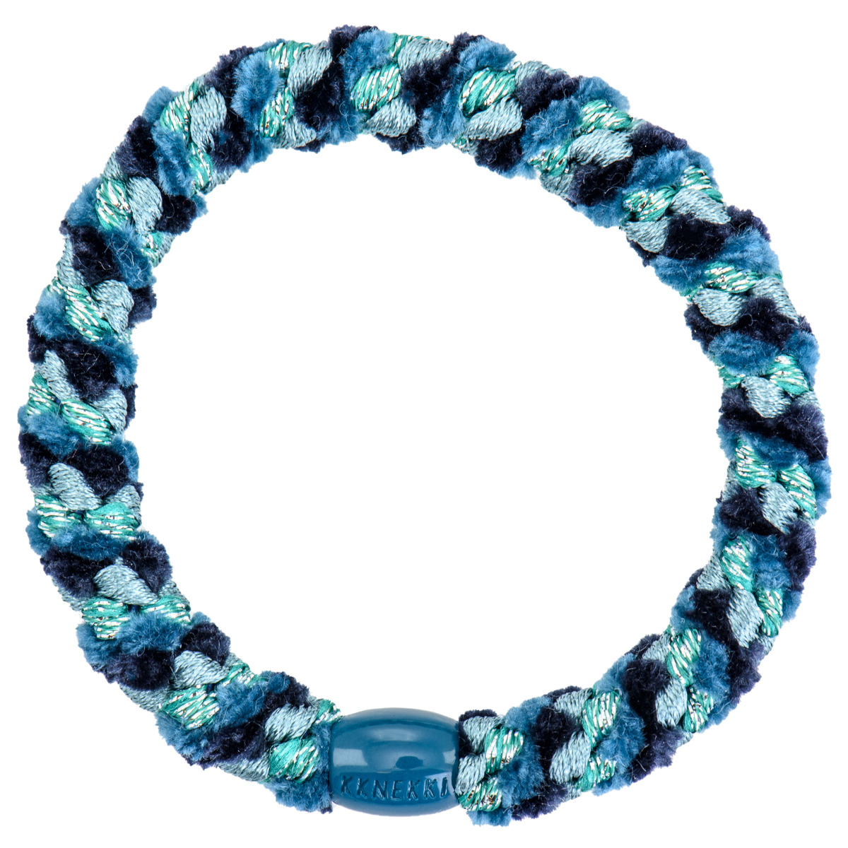 Dunkelblau-Türkis-Glitter-Mix| KKNEKKI Haargummi