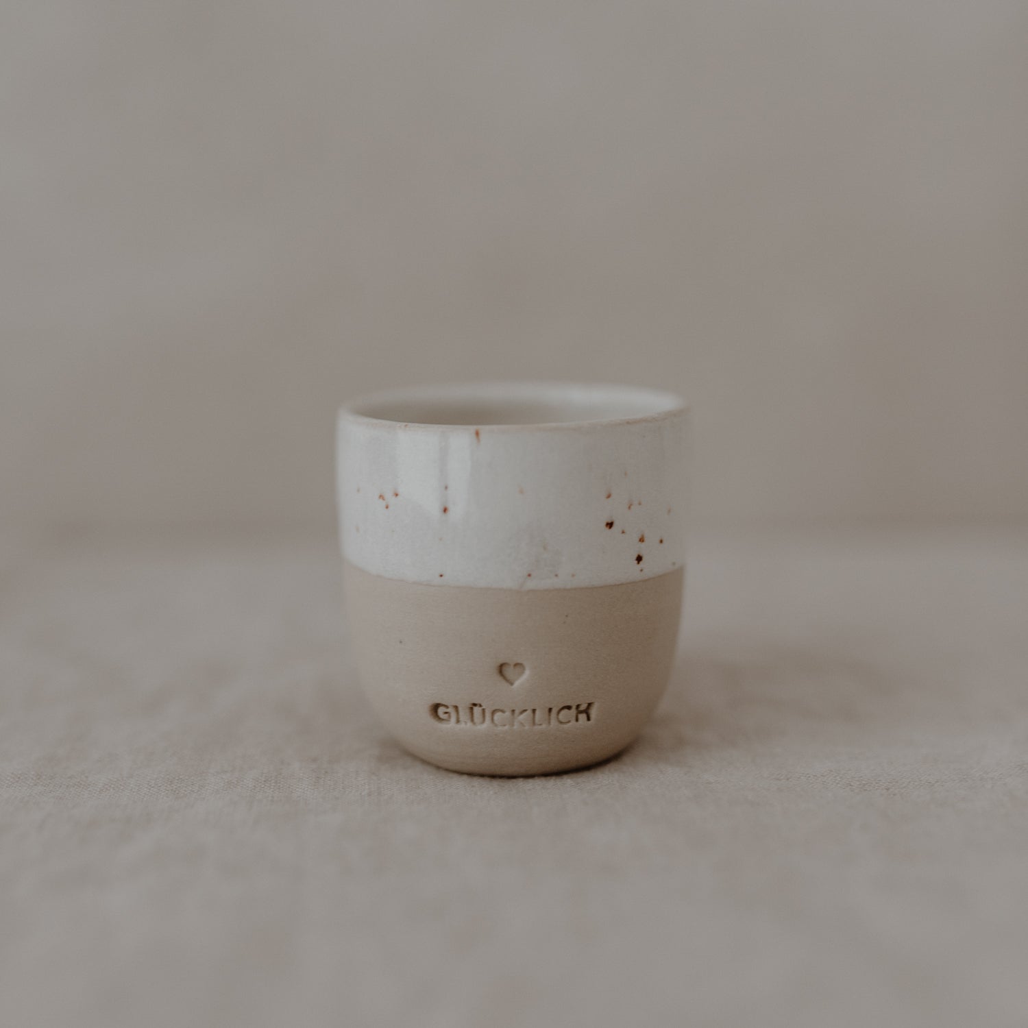 Espressobecher Glücklich von Eulenschnitt