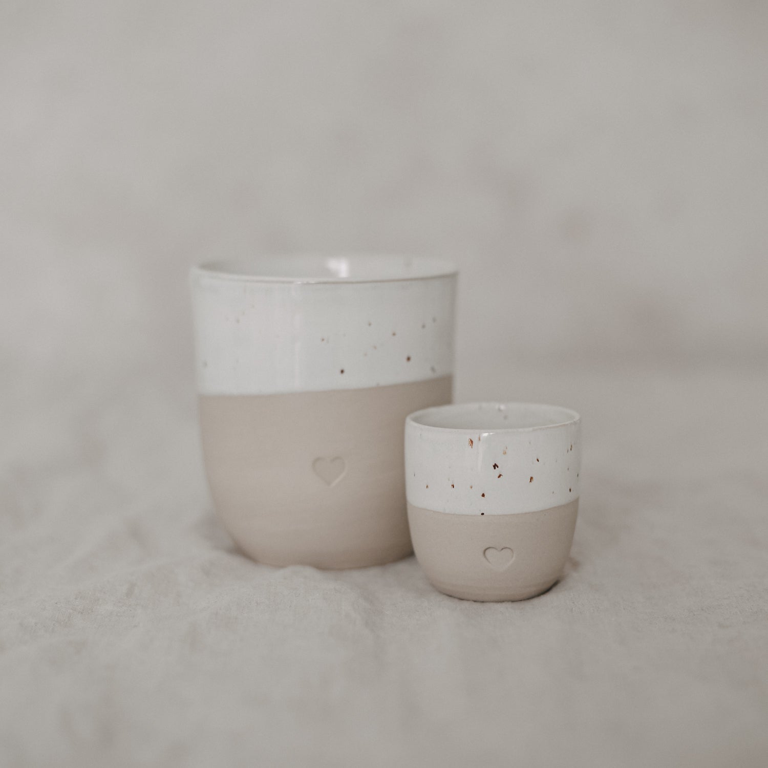 Herz| Steingut Espressobecher| Eulenschnitt