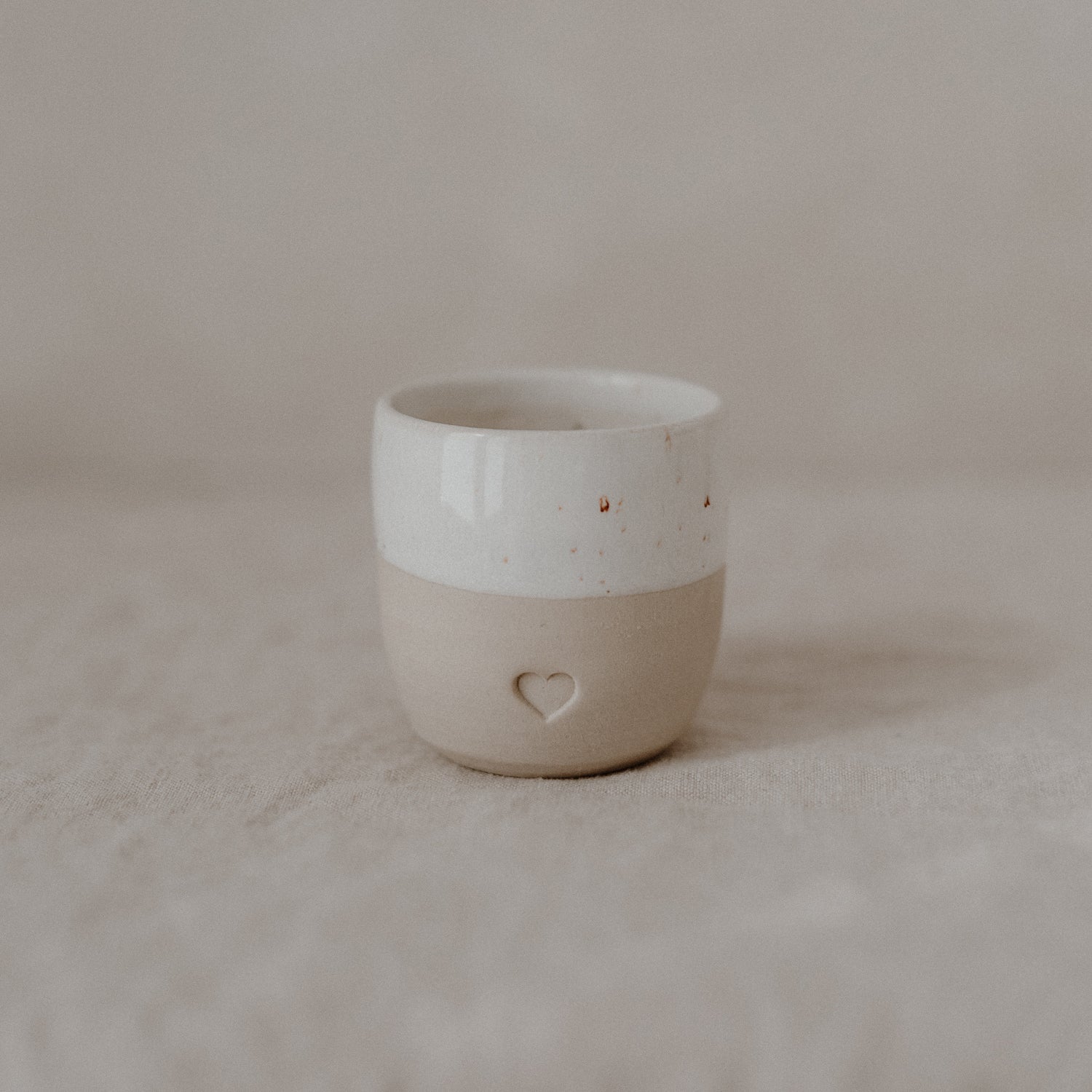 Herz| Steingut Espressobecher| Eulenschnitt