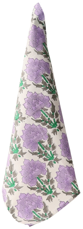 Geschirrtuch mit lila Blumen