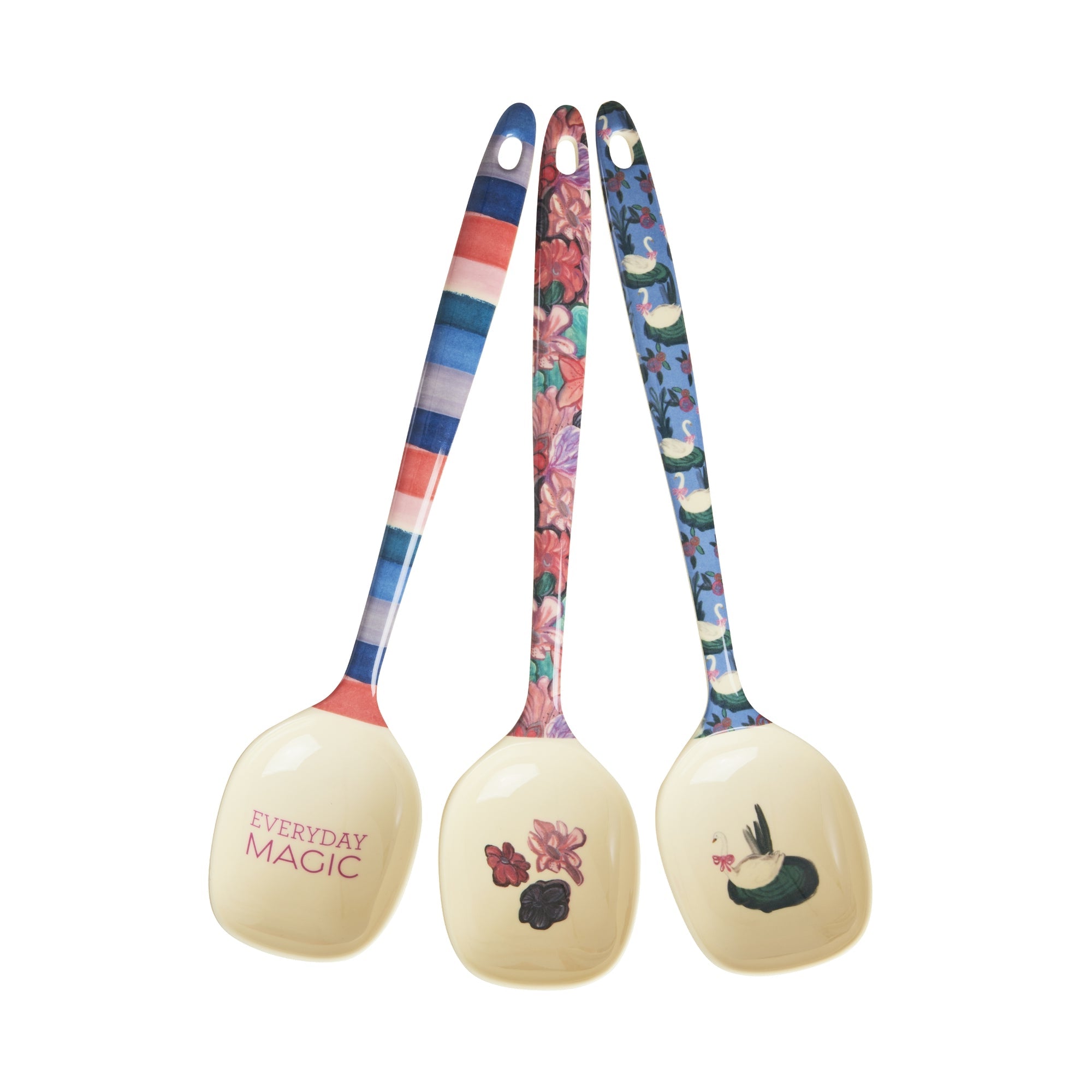 Langer Servierlöffel in verschiedenen Mustern