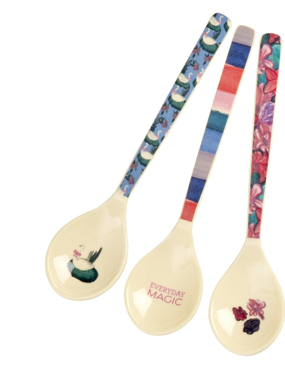 Kurze bunte Melamin Löffel, Eierlöffel von Rice Dänemark