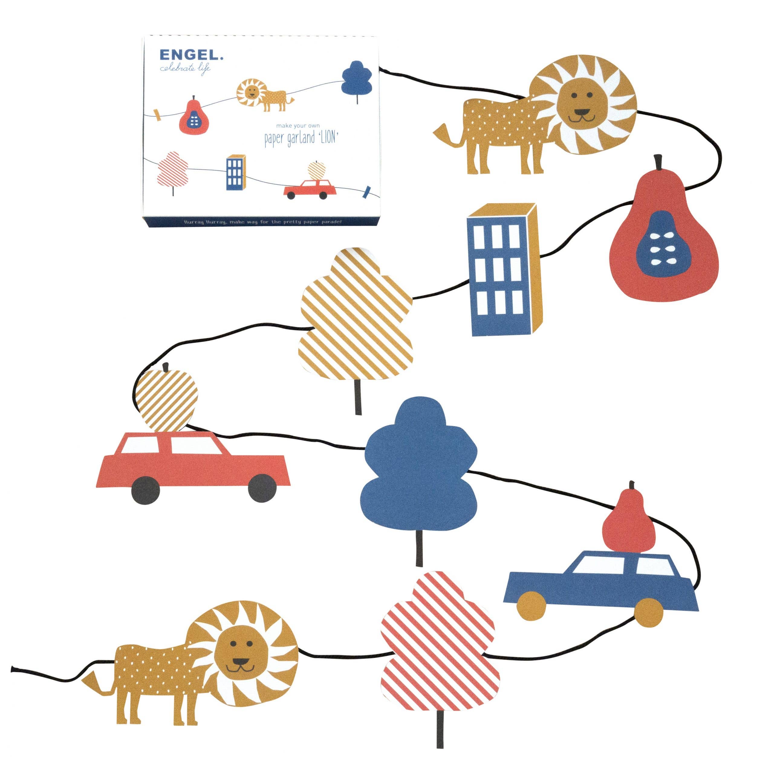 Papiergirlande Löwe von Engel.
