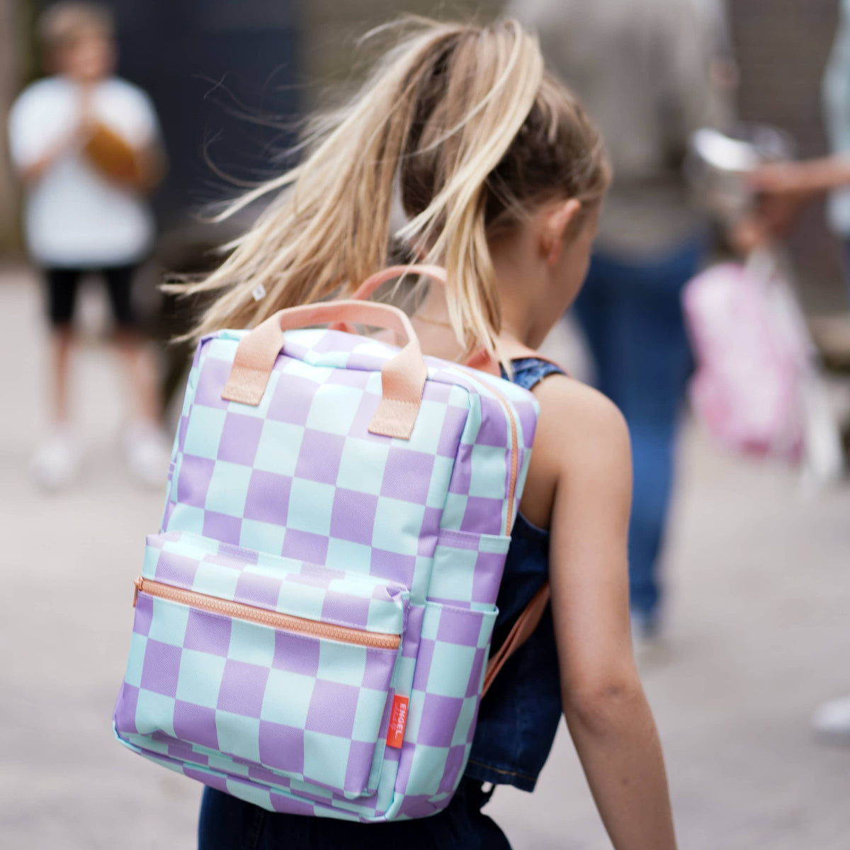 Rucksack von Engel. Yummy Lila -Türkis -Groß