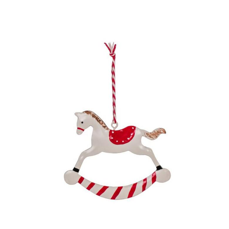 Schaukelpferd, Retro Weihnachtsbaumanhänger