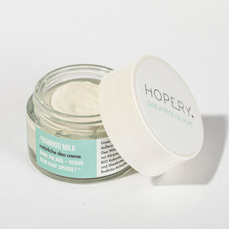 DEO Creme ohne Aluminium, Bambus Milk von Hopery – zierpalast