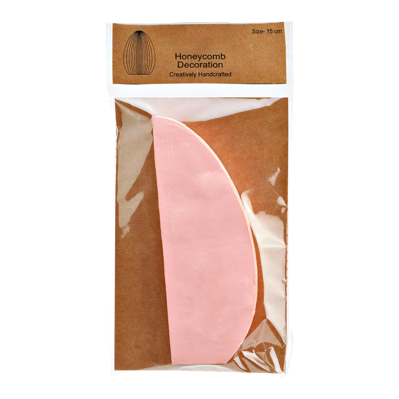 Rosa Honeycomb Osterei 15 cm zum aufstellen