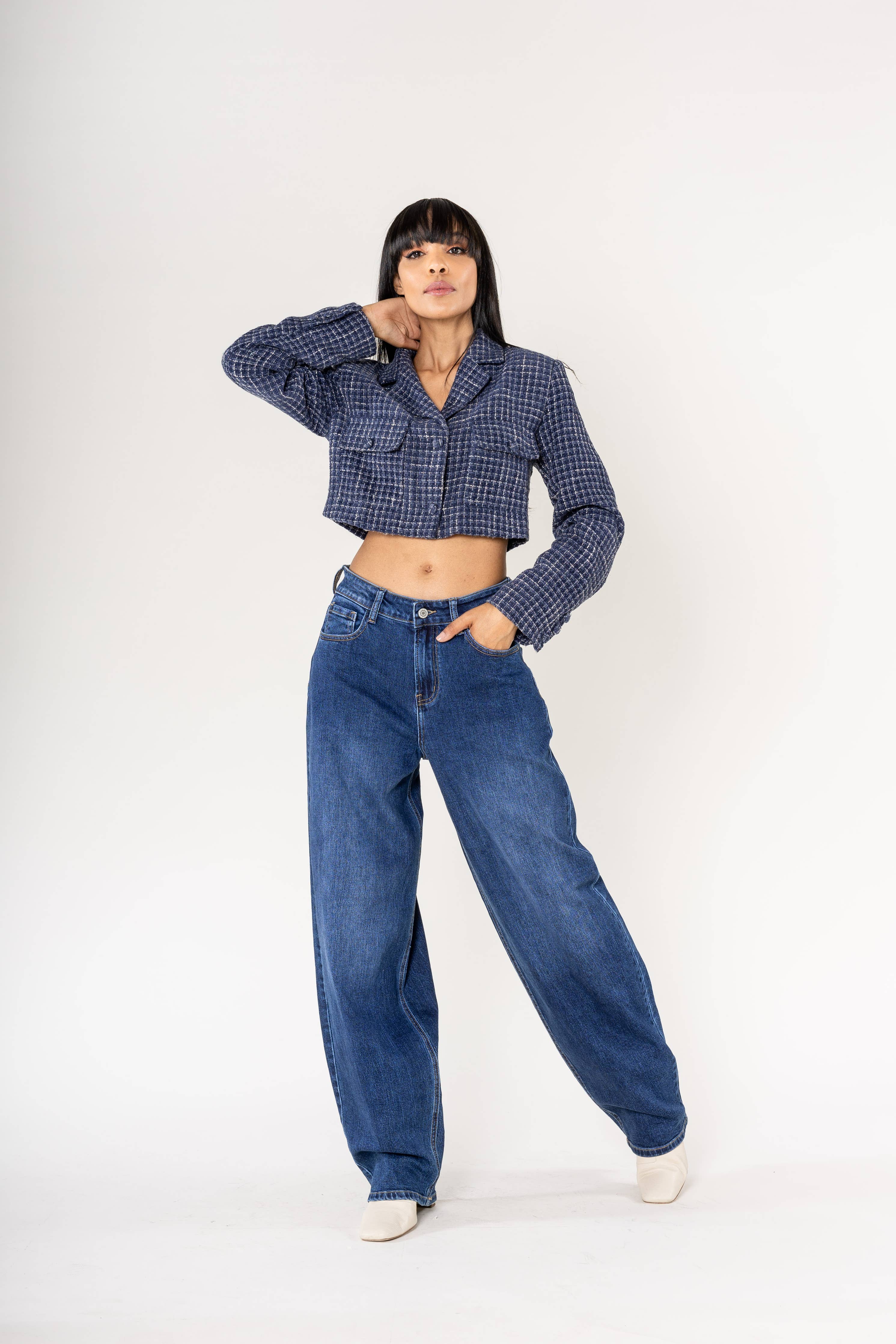 Blaue Ballon Baggy Jeans von Nina Carter