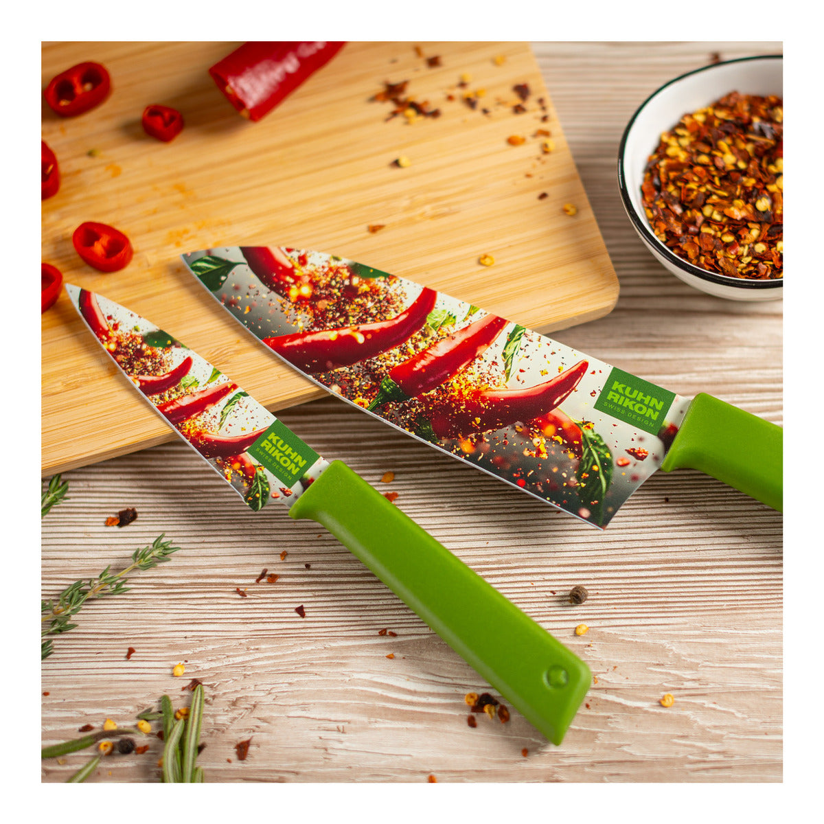 Set Santokumesser Rüstmesser| Spicy