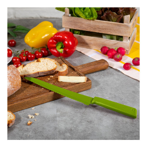 Grünes Brotmesser mit Schutzhülle, Colori®