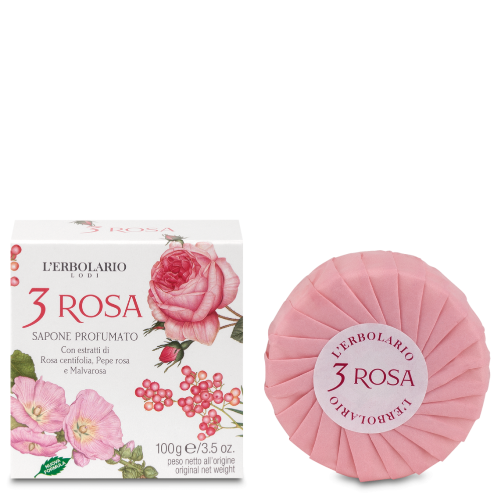 3 Rosa | 100 Gramm Parfüm-Seifenstück