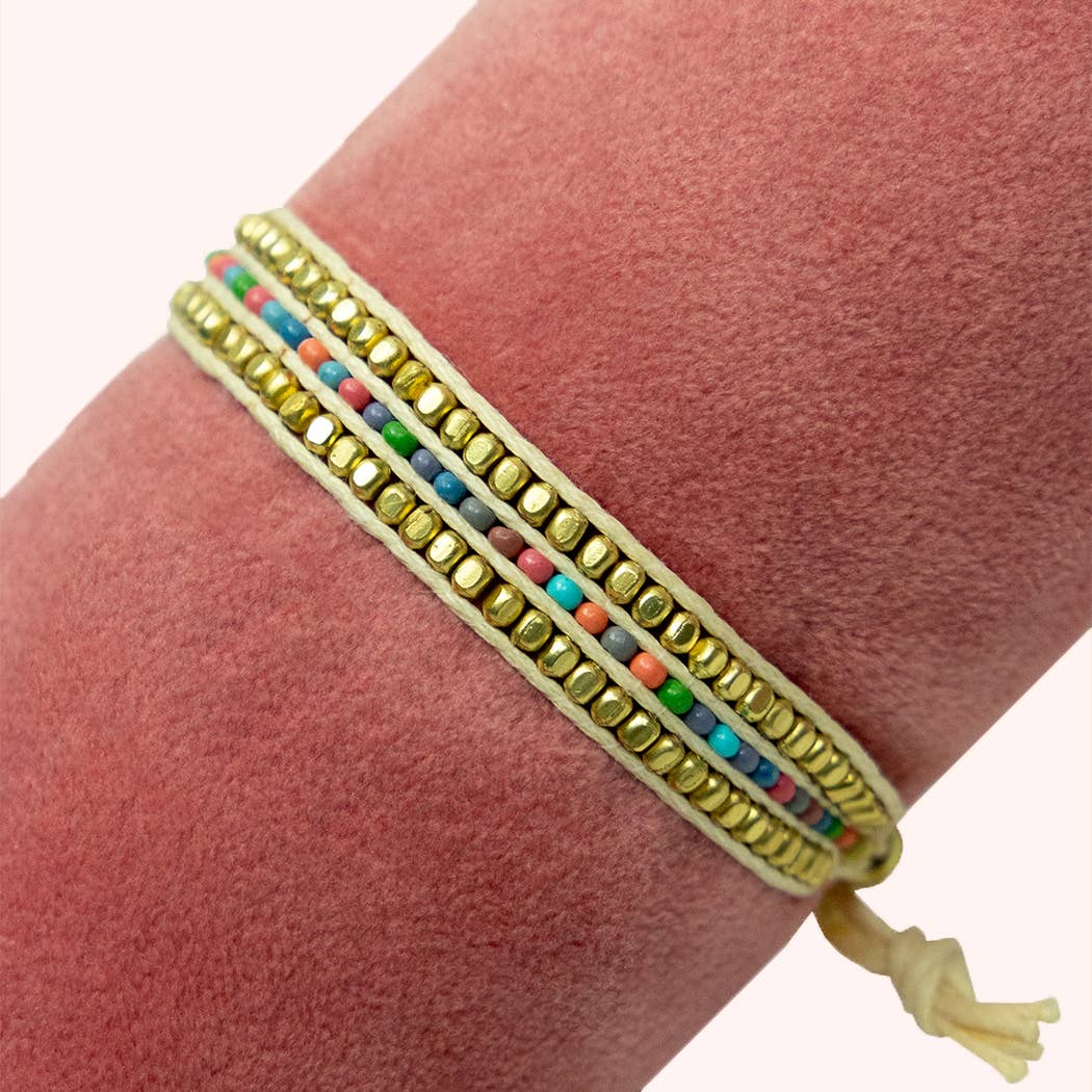 Perlenarmband| mehrfarbig