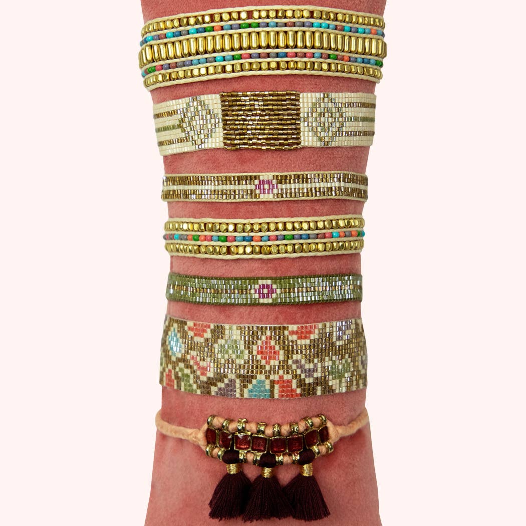 Perlenarmband| mehrfarbig