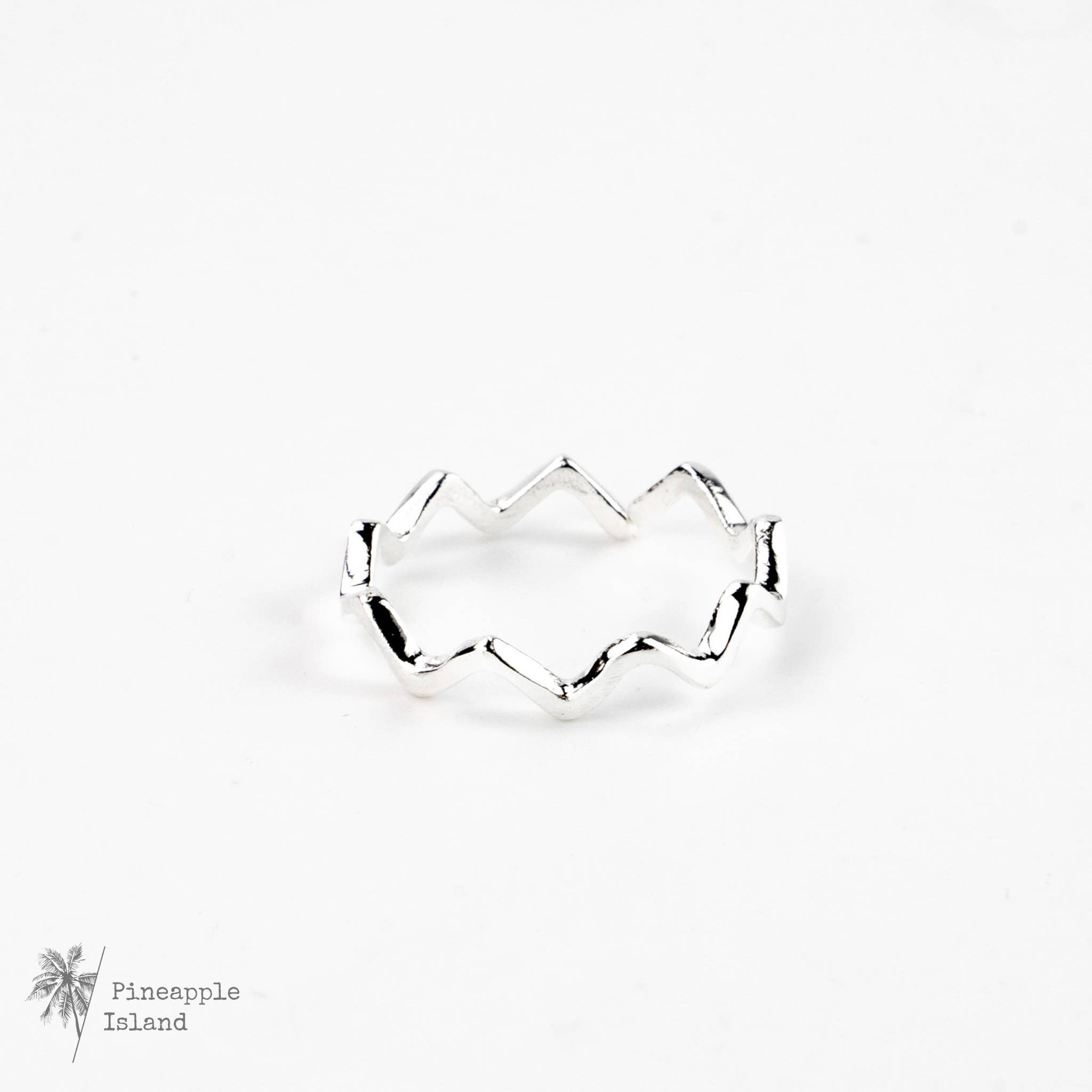 Ripple Wave Ring, verstellbarer Ring