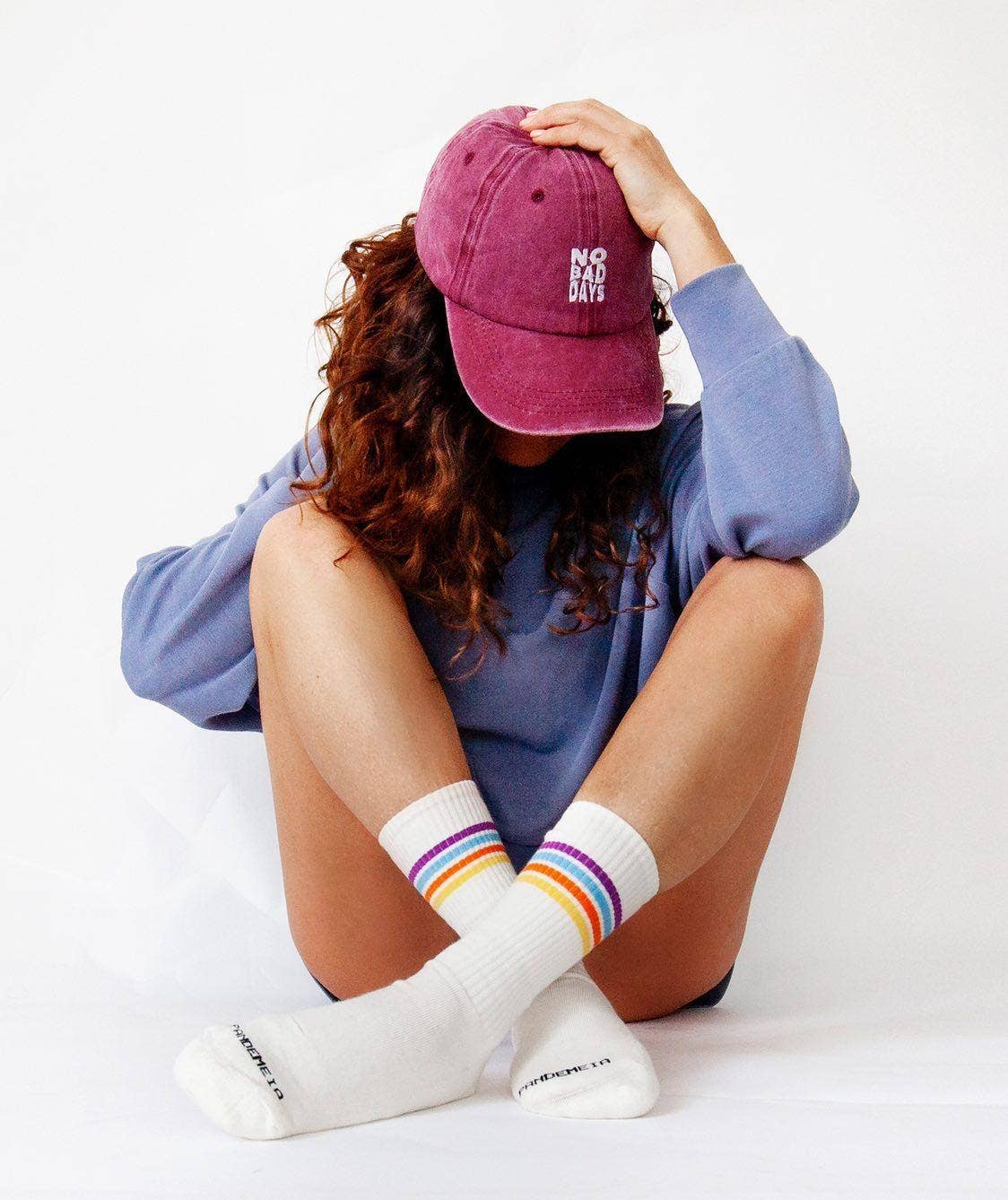 Cremefarbene Sportsocken NO BAD DAYS von Pegada