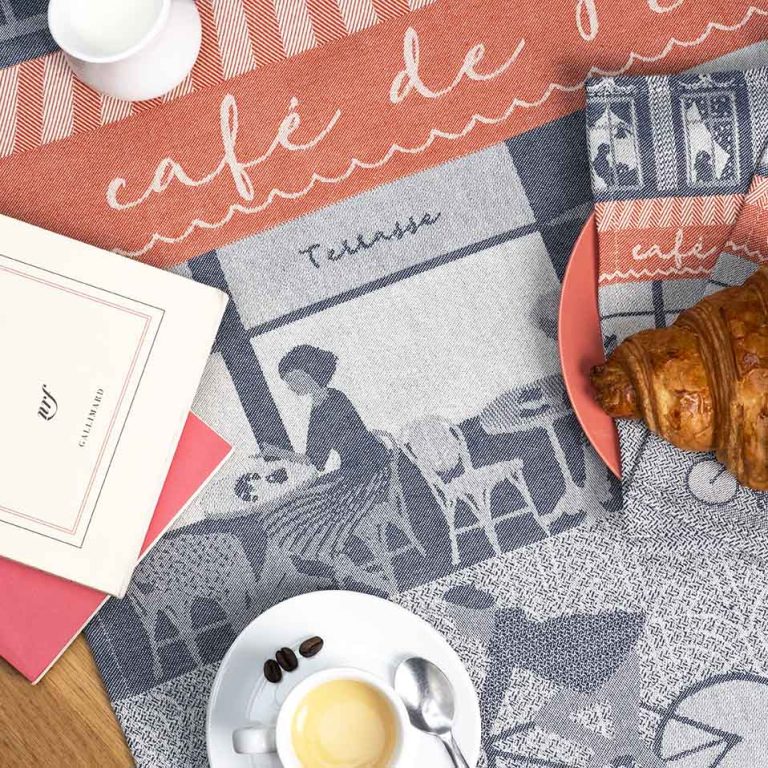 CAFÉ DE FRANCE Gewebtes Geschirrtuch