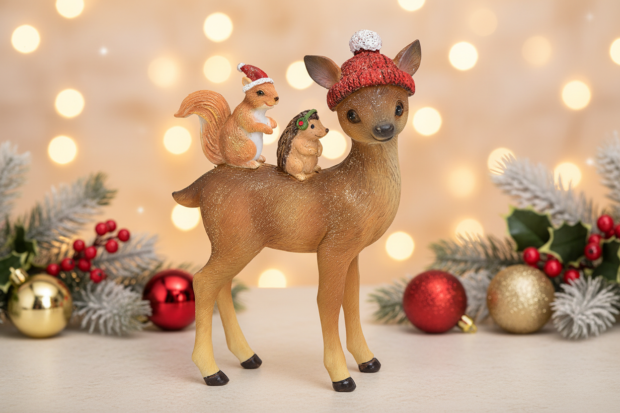 gel und Eichhörnchen auf dem Rücken. KI