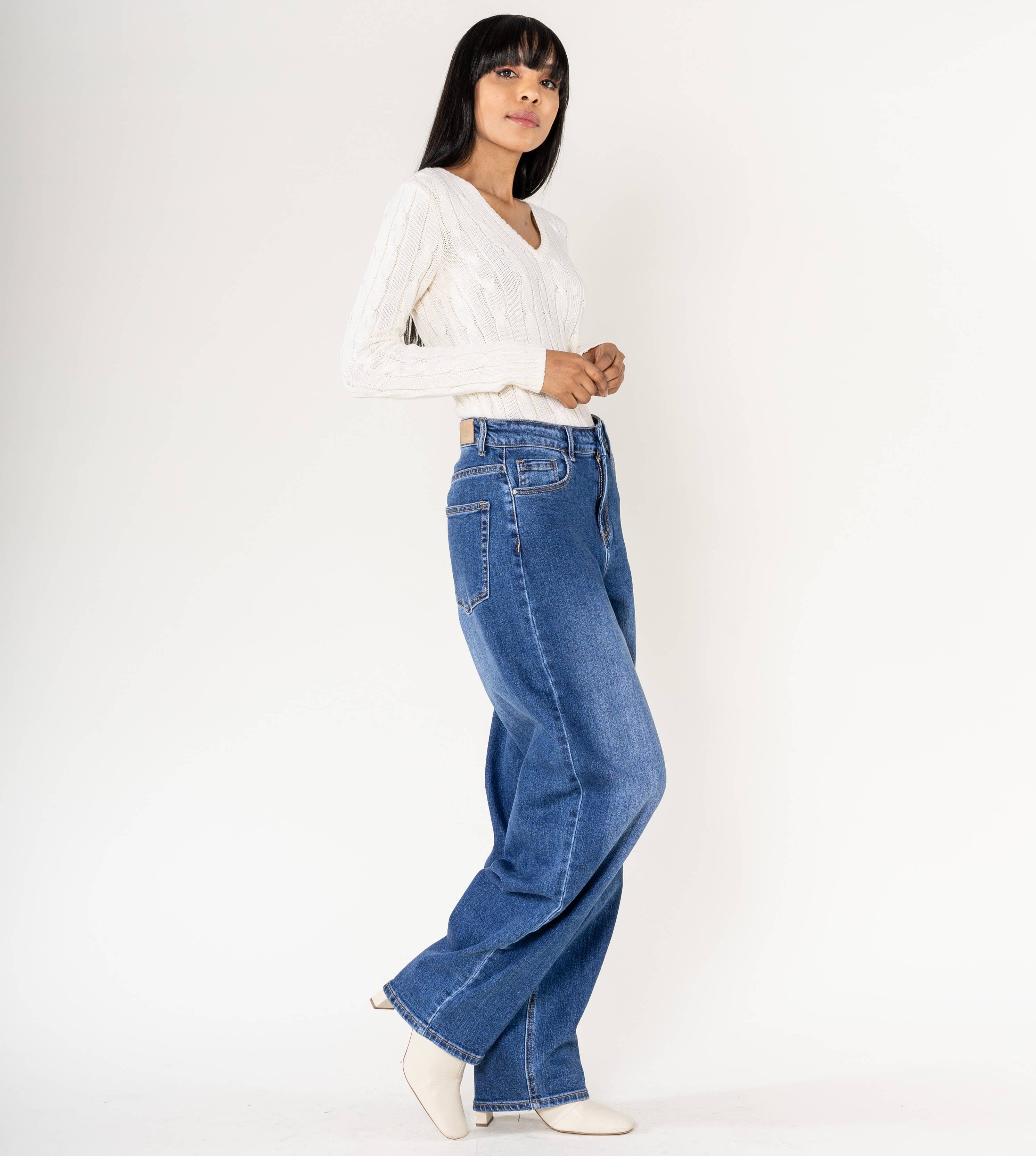 Gewaschene Ballon Baggy Jeans von Nina Carter