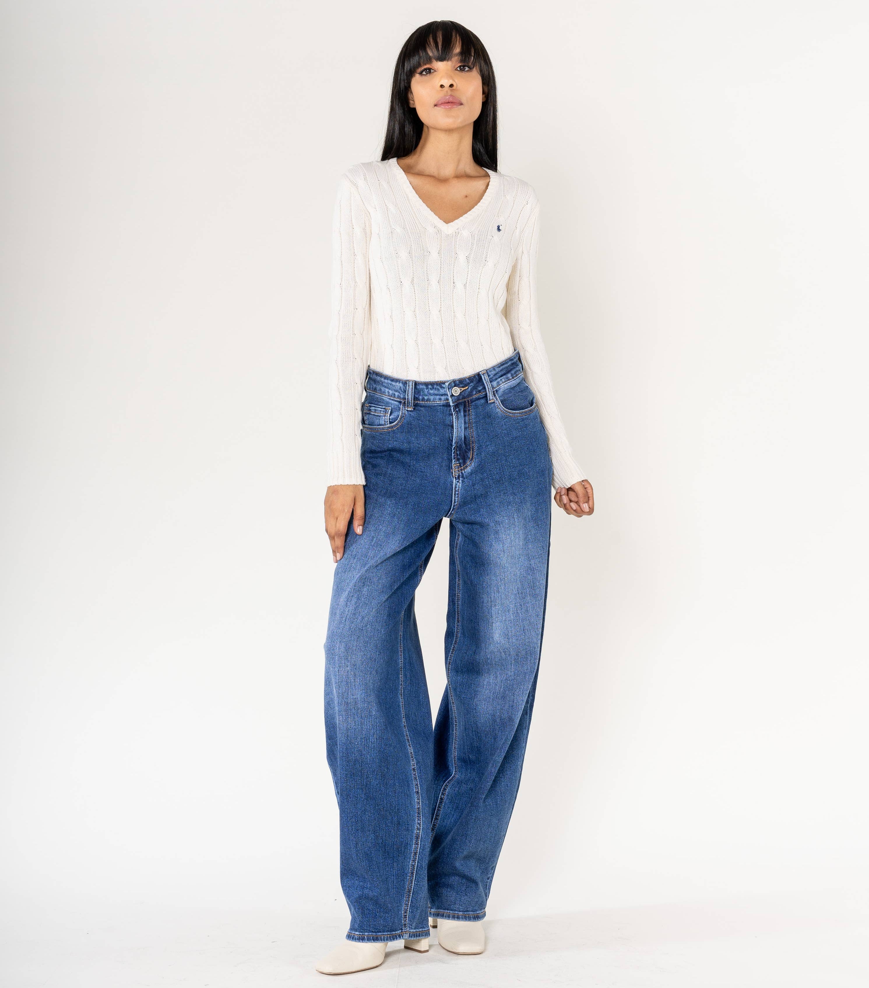 Gewaschene Ballon Baggy Jeans von Nina Carter