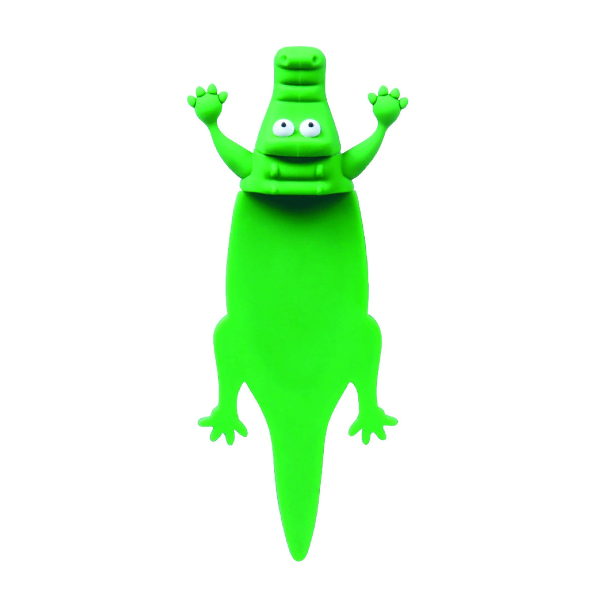 Grünes Krokodil Lesezeichen von Helio Ferretti