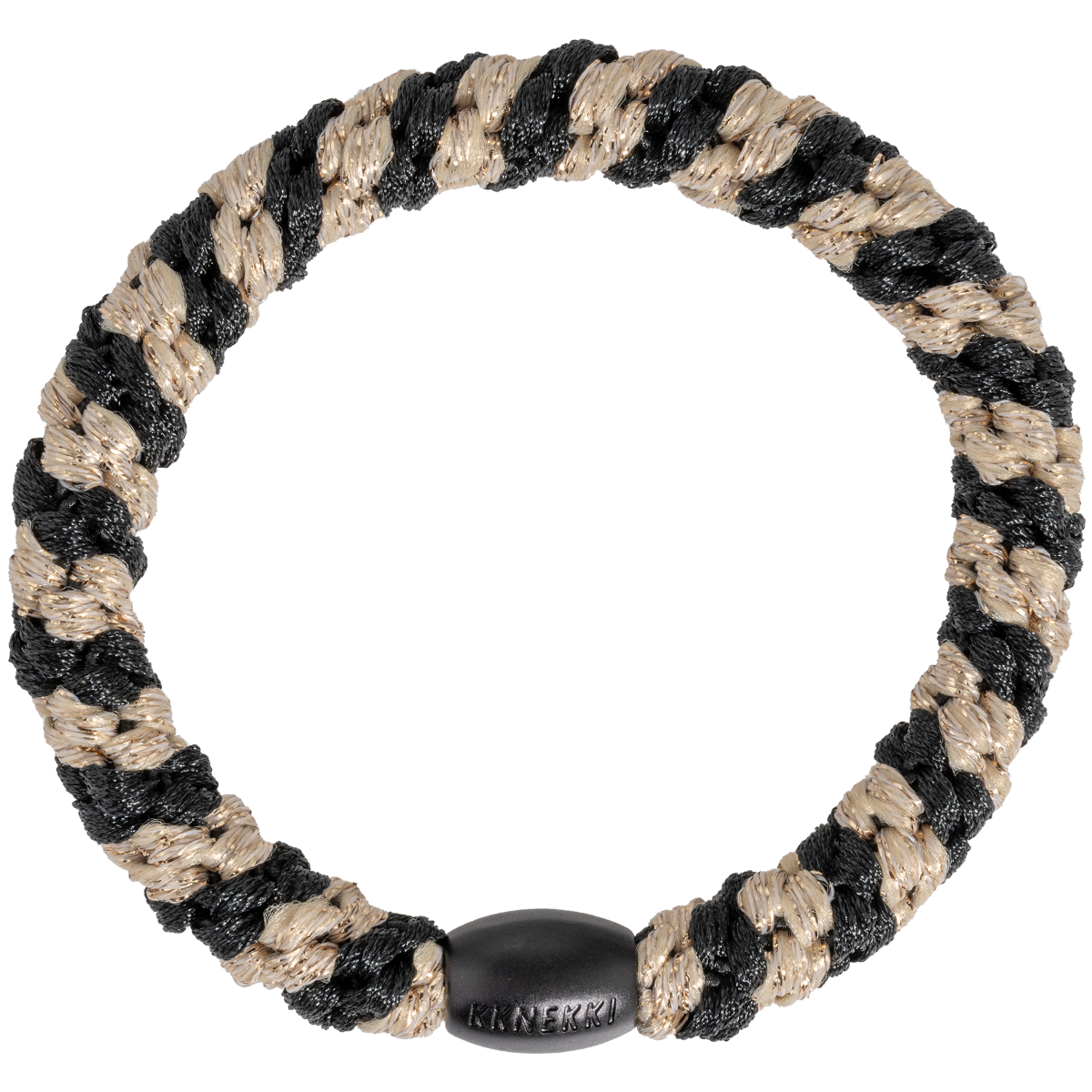 Black-Beige Glitter KKNEKKI Haargummi