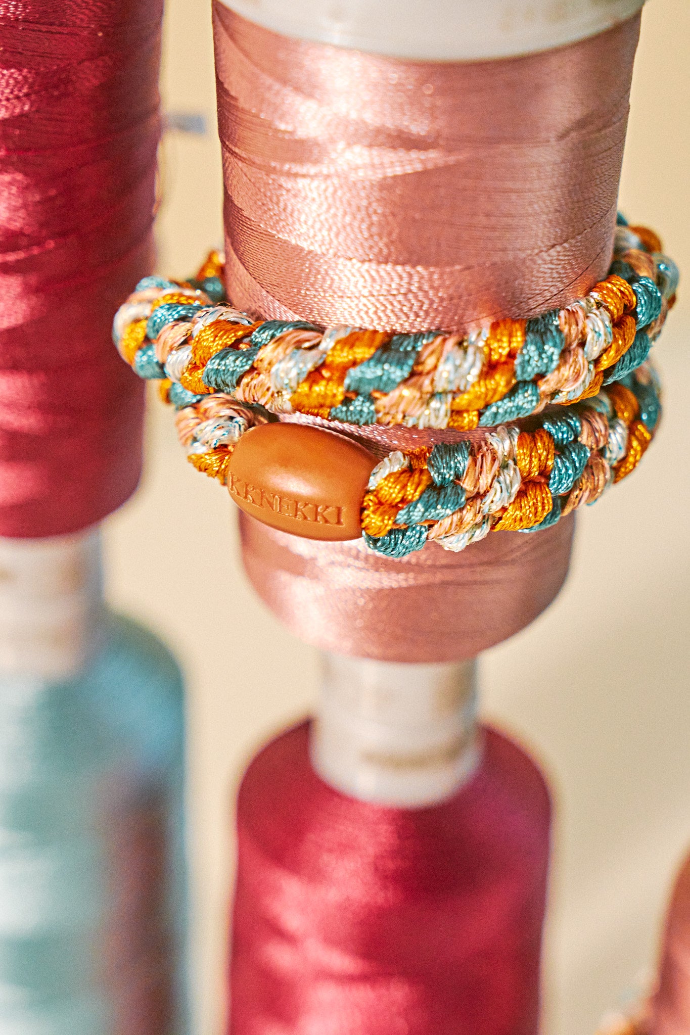 KKNEKKI Haargummi| Mix terracotta teal im zierpalast
