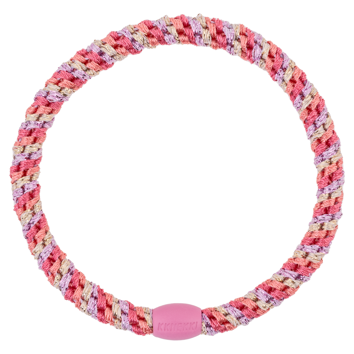 Ein Slim Glitter Mix Kknekki Haargummi in Rosa-Pink-Beige&nbsp;