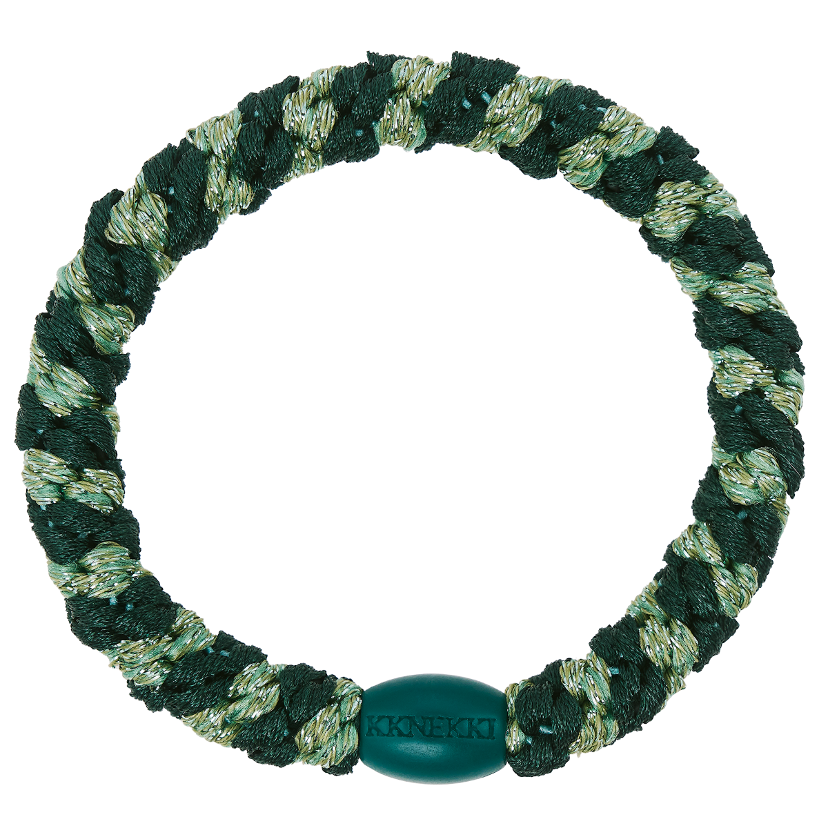 Jungle-Pistachio-Glitter Stripe KKNEKKI Haargummi