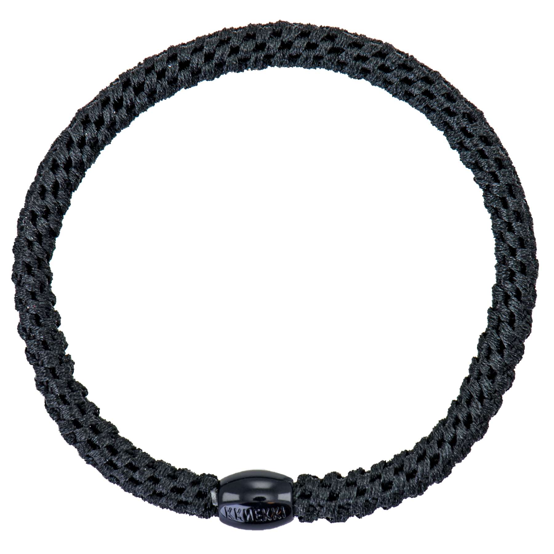 schmaler schwarzer KKNEKKI Haargummi