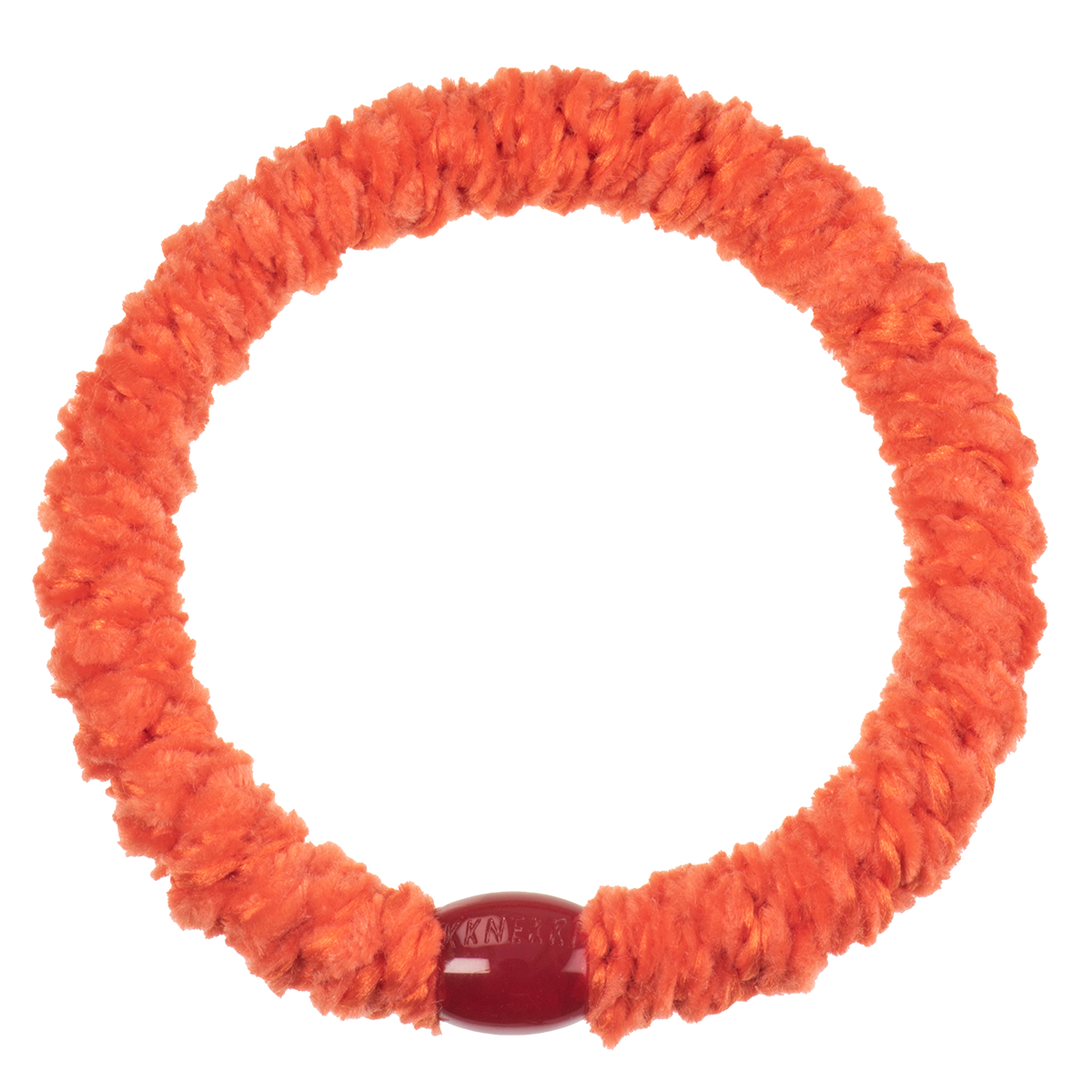 Flauschiger Velvet Coral KKNEKKI Haargummi