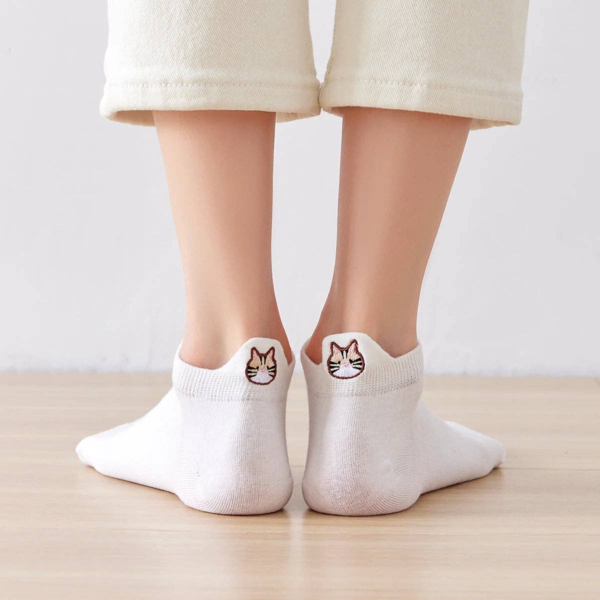 Katzen Sneaker Söckchen weiss
