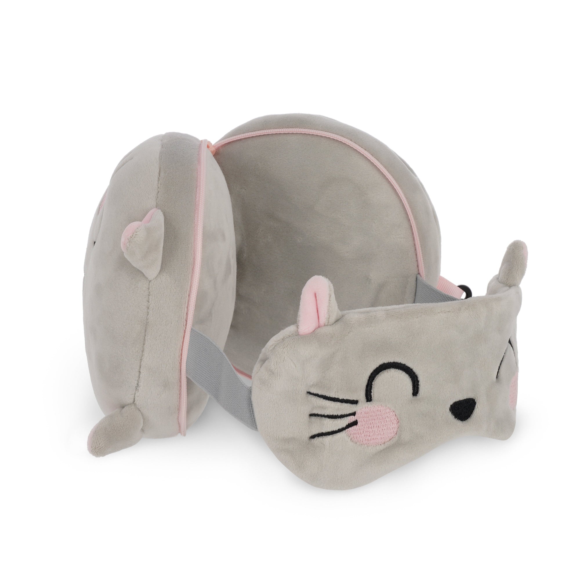 Kitty Reise Set| Kissen mit Schlafmaske| LEGAMI