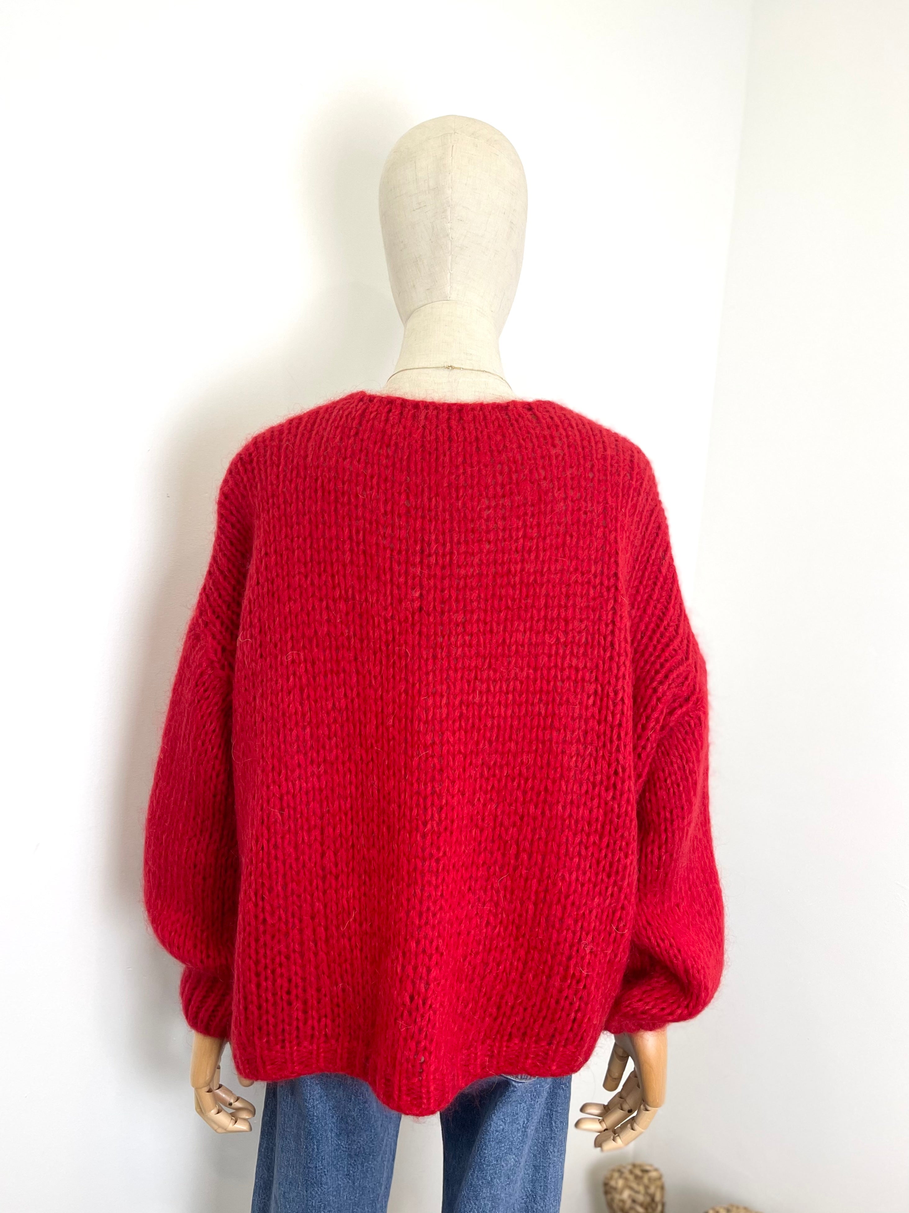 Kurze locker gestrickte Jacke mit Mohair in vielen Farben