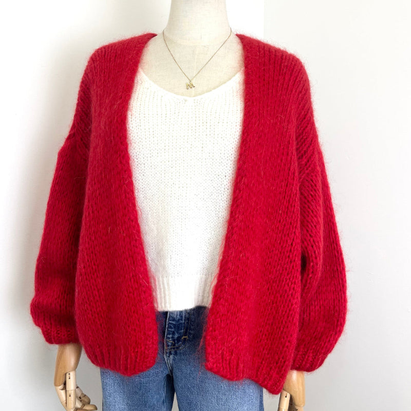 Cardigan in Knallrot