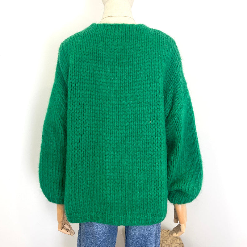 Cardigan in Dunkelgrün