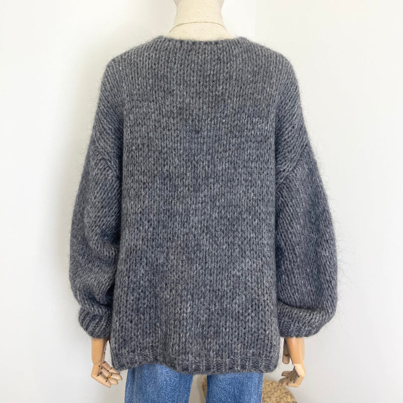 Kurzer Grobstrick-Cardigan