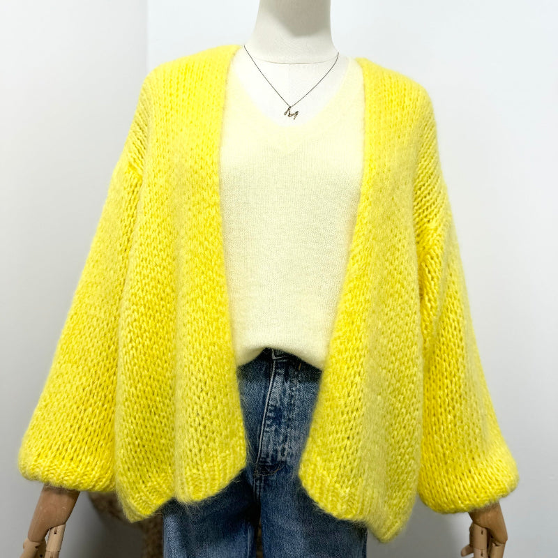 Neongelber Cardigan
