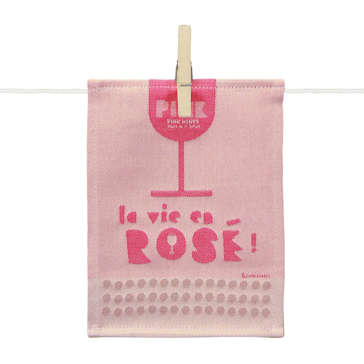 LA VIE EN ROSÉ; pinke Mini-Serviette