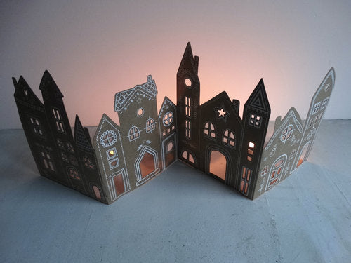 Lebkuchen-Häuser - Weihnachts-Silhouette