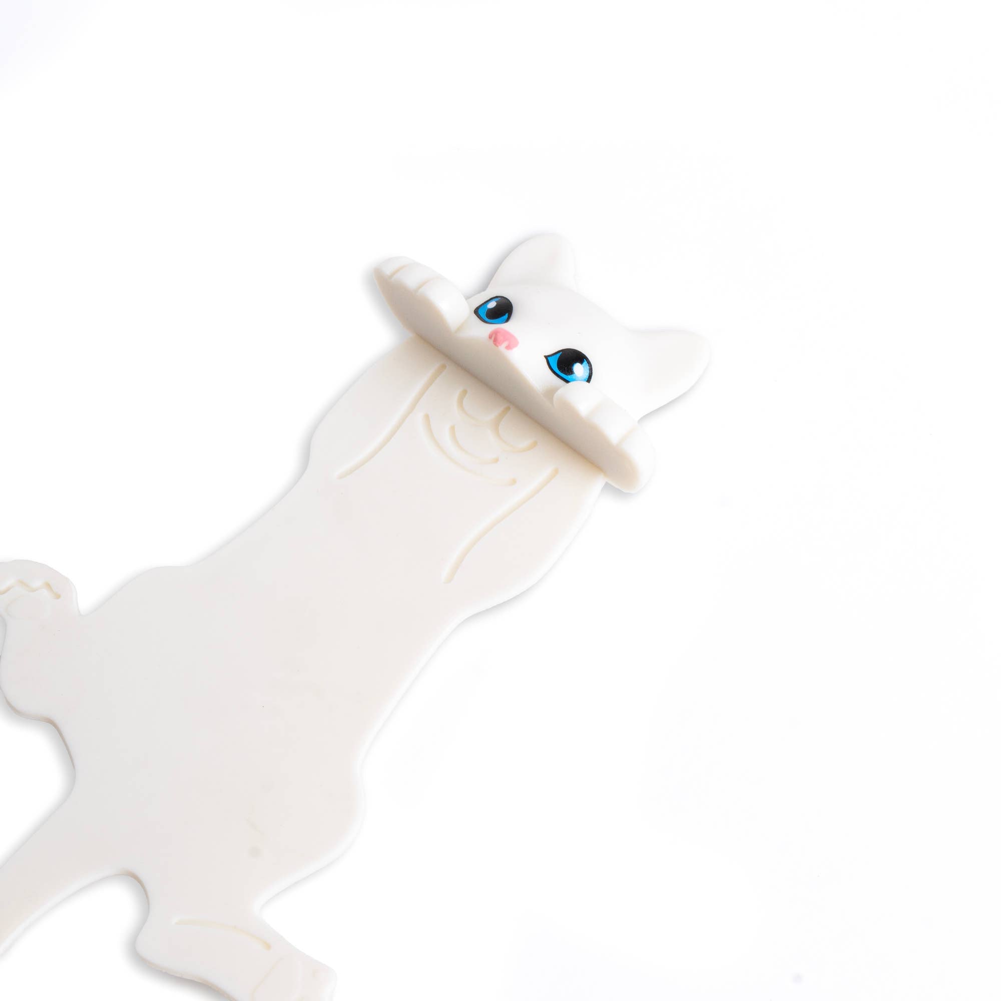 Lesezeichen weiße Katze von Helio Ferretti