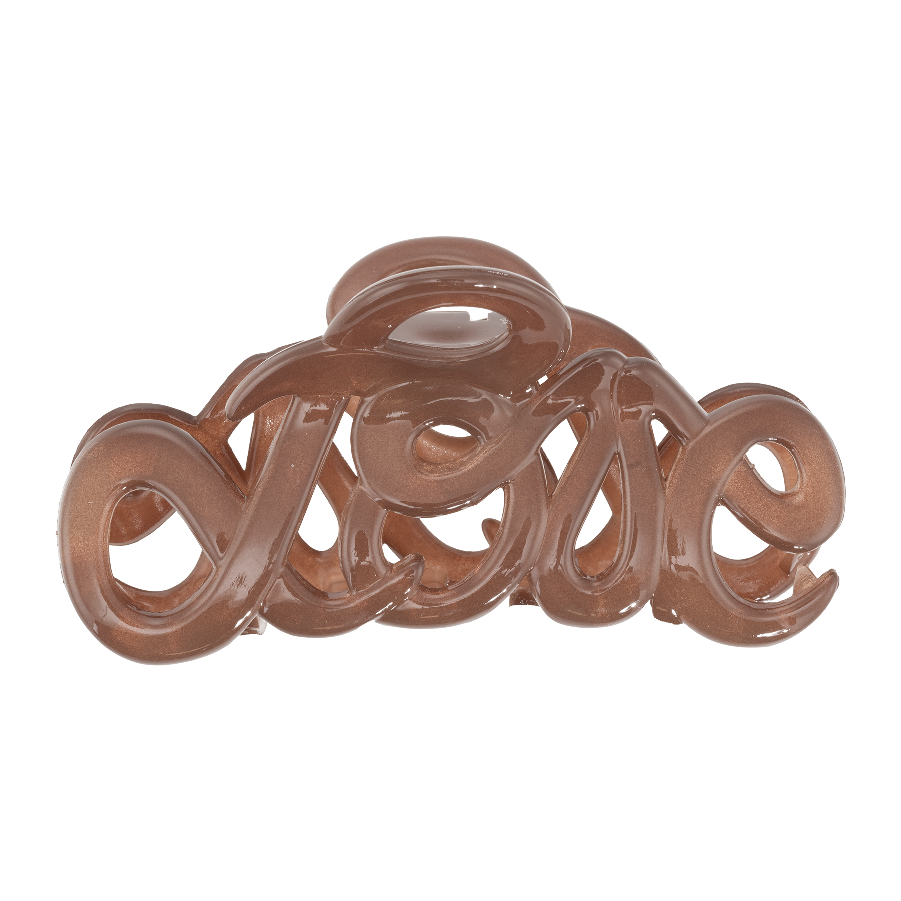 Love Klammer aus Azetat in der Farbe Caramel