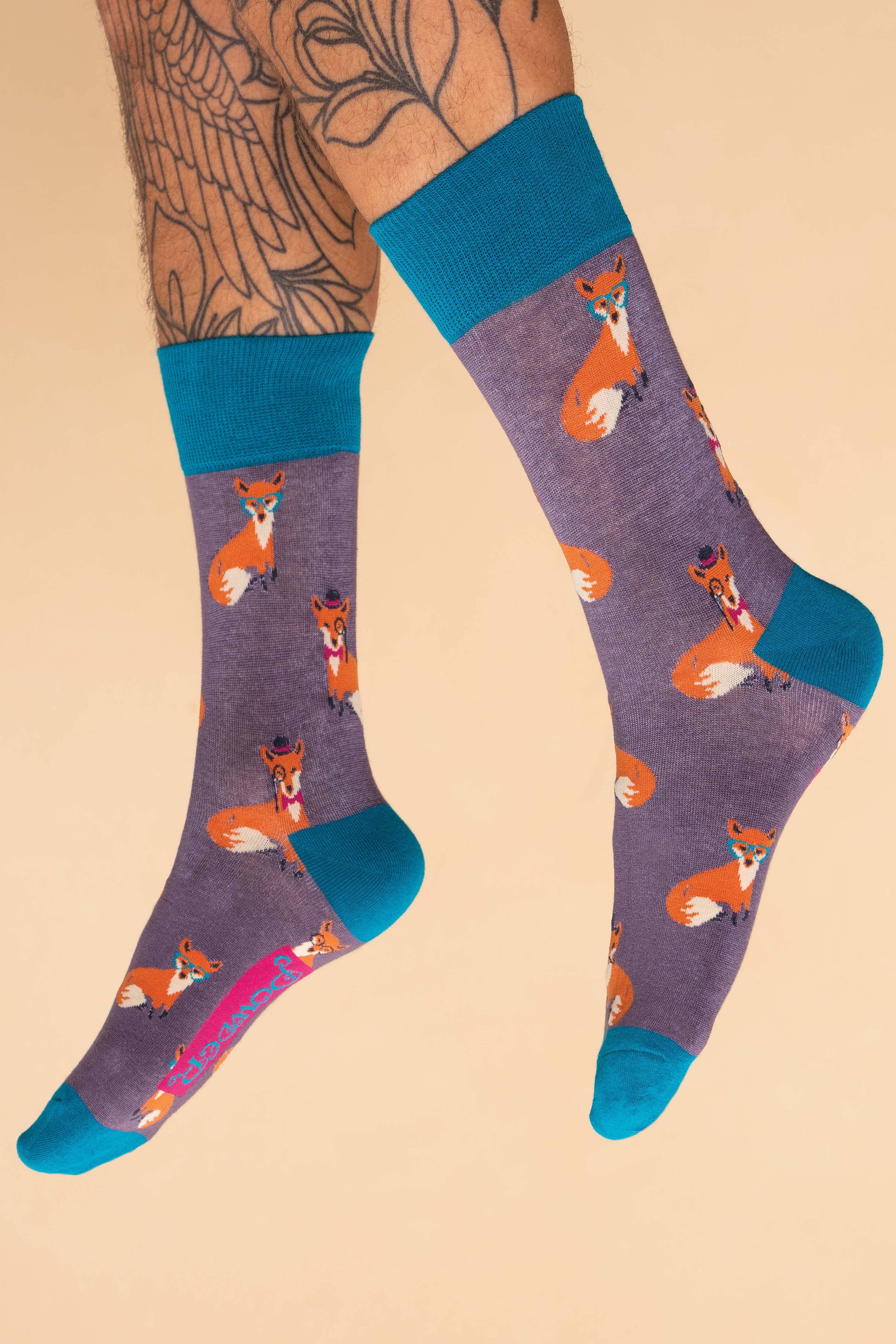 Männer Socken mit Füchsen, Powder Design