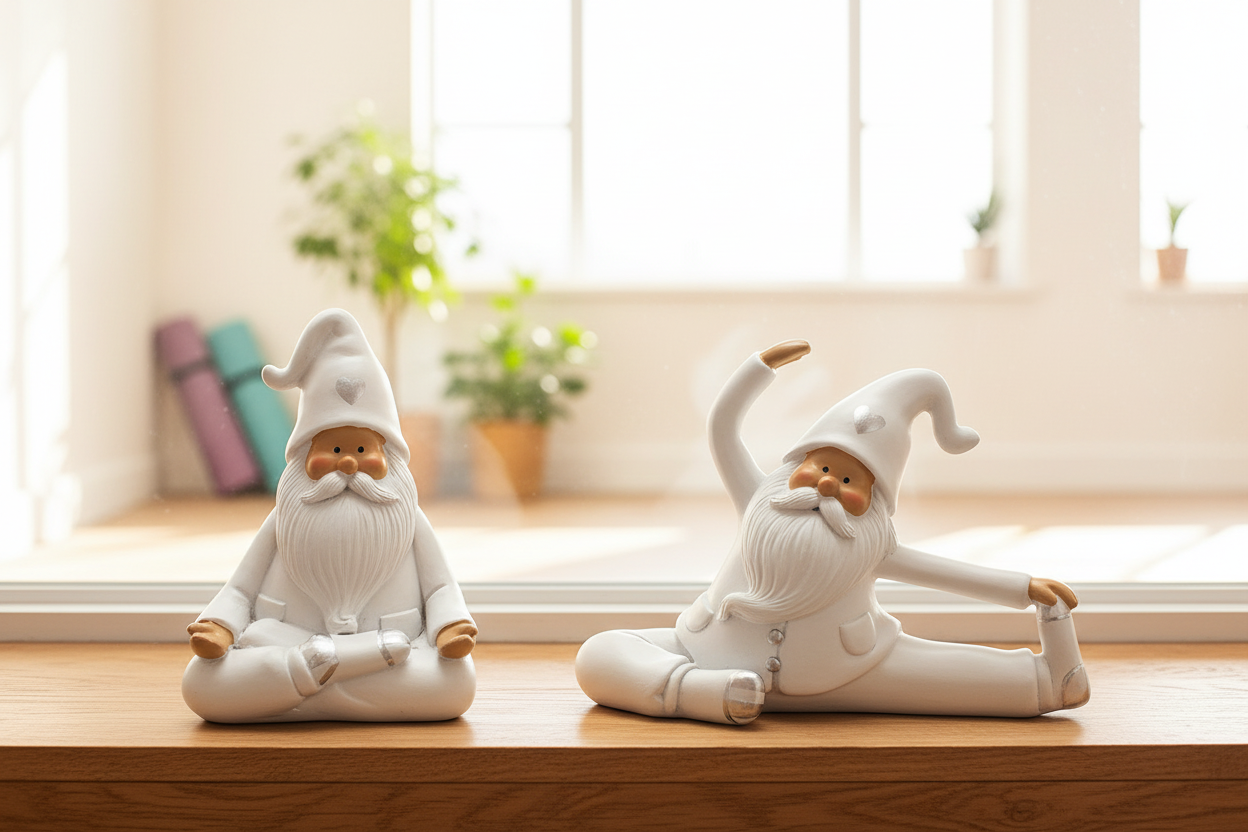 Nikolaus beim Yoga| Weihnachtsdekoration