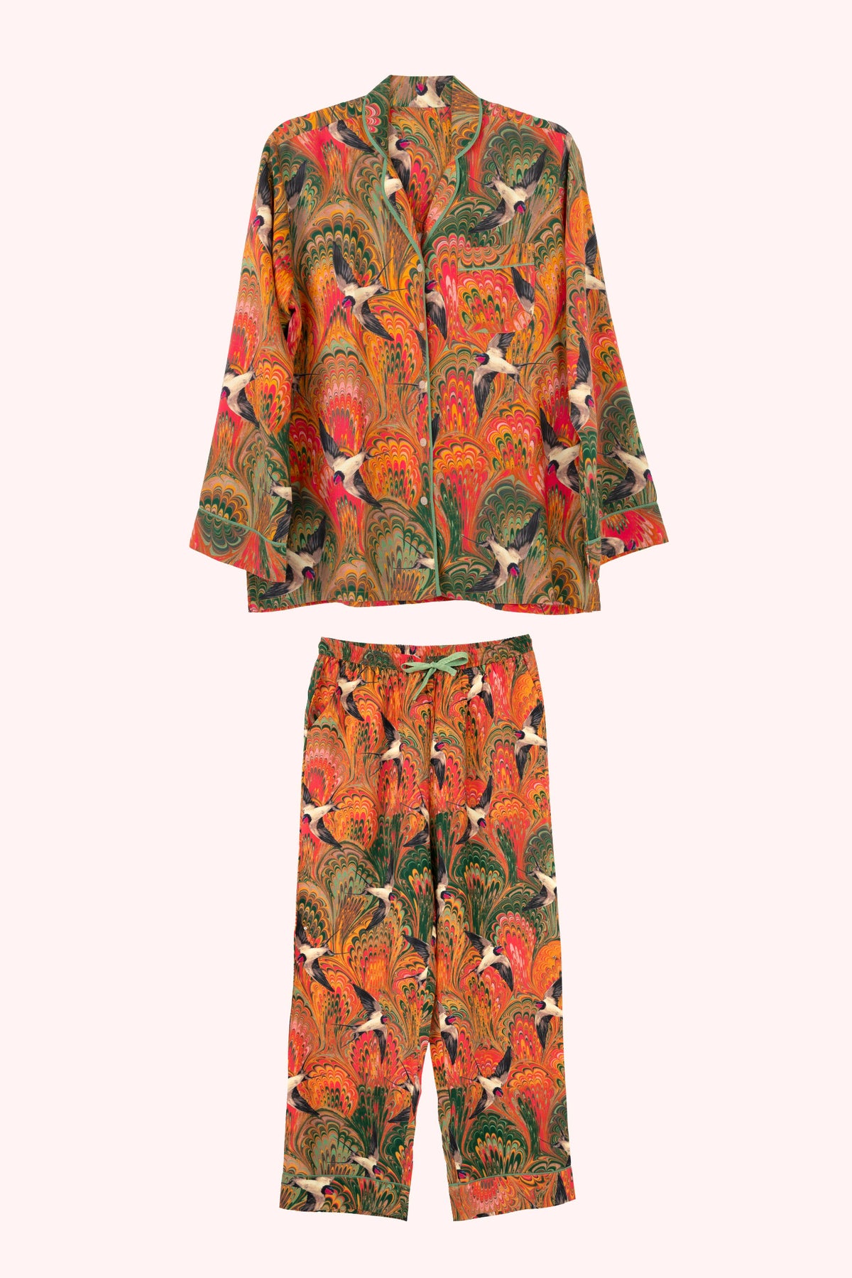 Bunter Schwalben Pyjama von Powder Design 