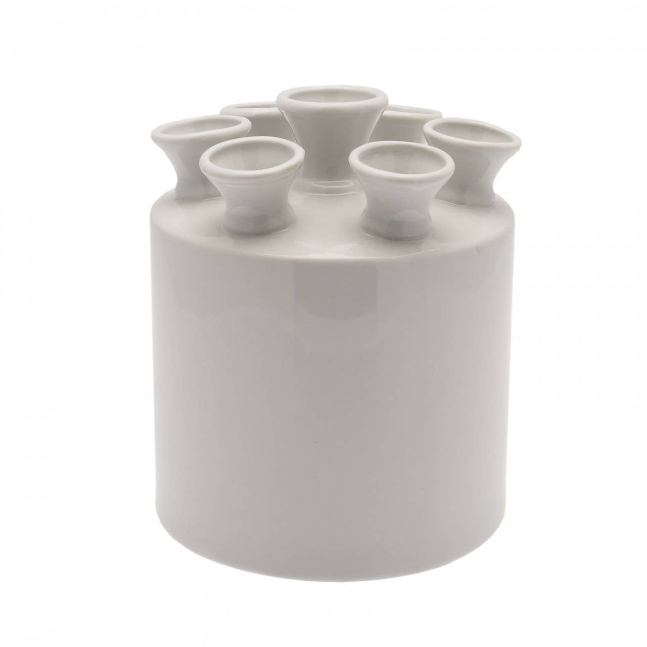 Schlichte weiße Tulpen-Vase, Zylinderform