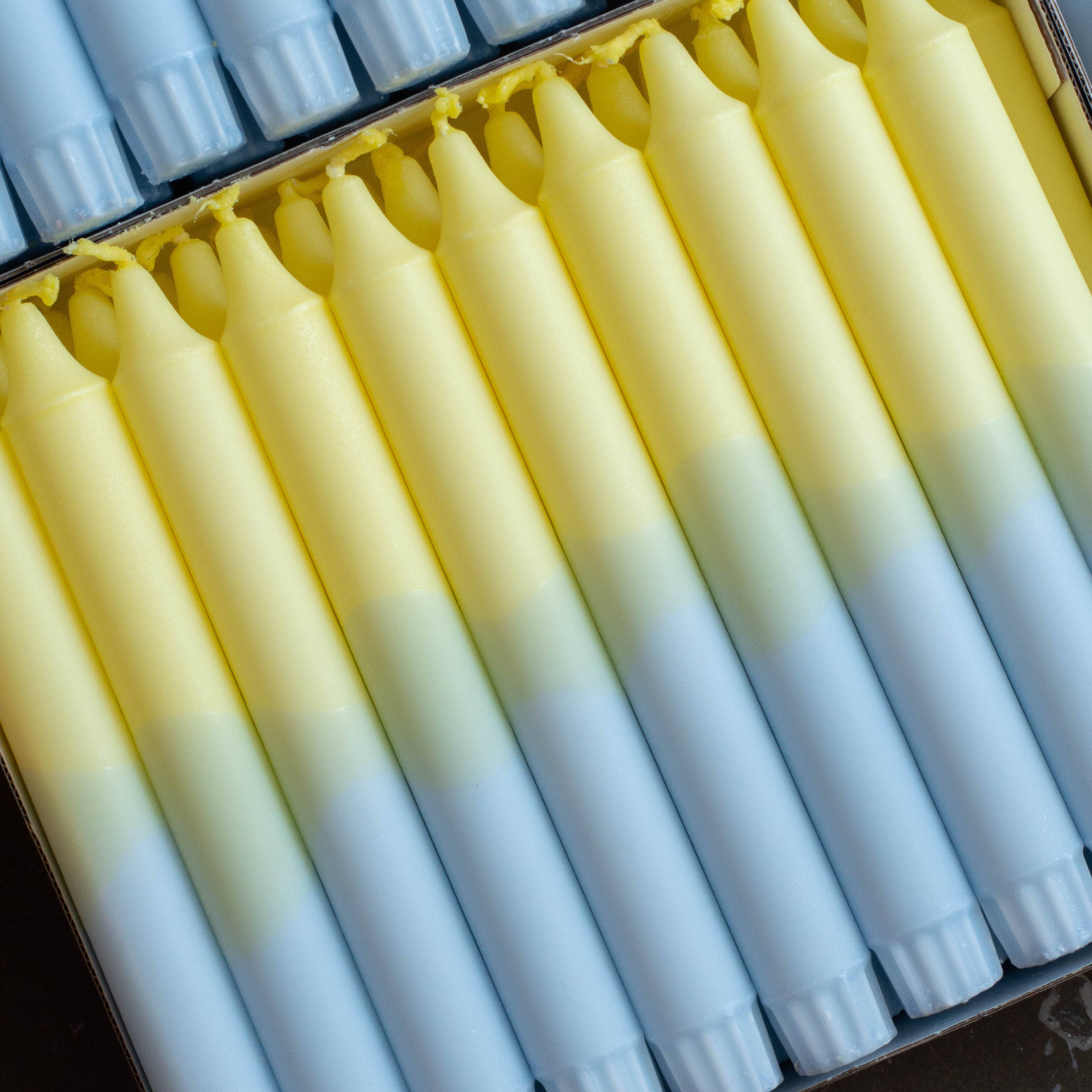Spitzkerzen in Pastell Frühlingsfarben