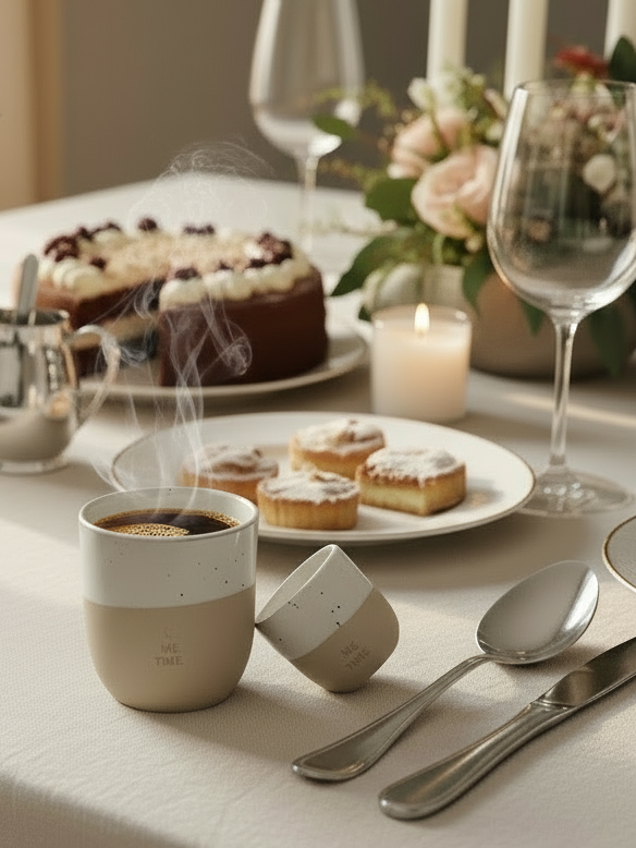 Me Time| Steingut Espressobecher