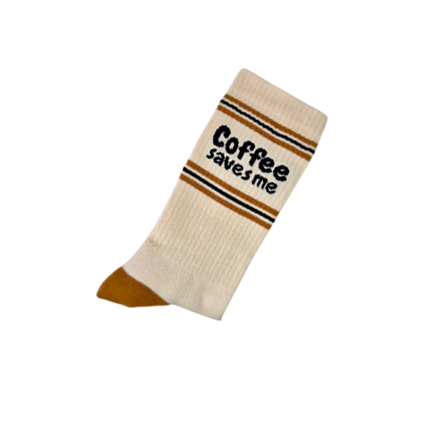Tennissocken Coffee saves me 